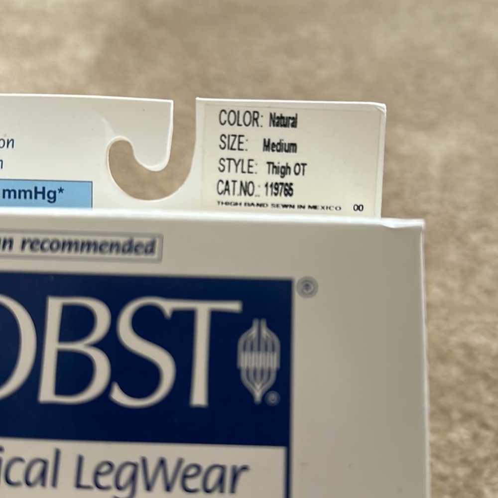 New in Box, Jobst Ultrasheer Thigh High Compression Stockings, 15-20 mmHg, Med. - Picture 3 of 4